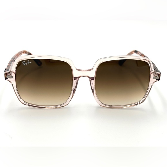 Ray-Ban Square II Women's Sunglasses Transparent Light Brown RB1973 1281/51 - Picture 4 of 15